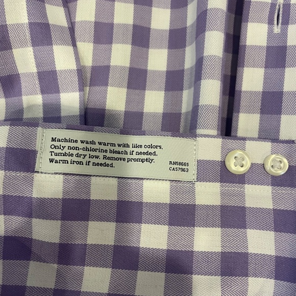 Nordstrom Men’s Long Sleeve Button Down Shirt Trim Fit Neck 16.5/36-37 - Picture 2 of 4